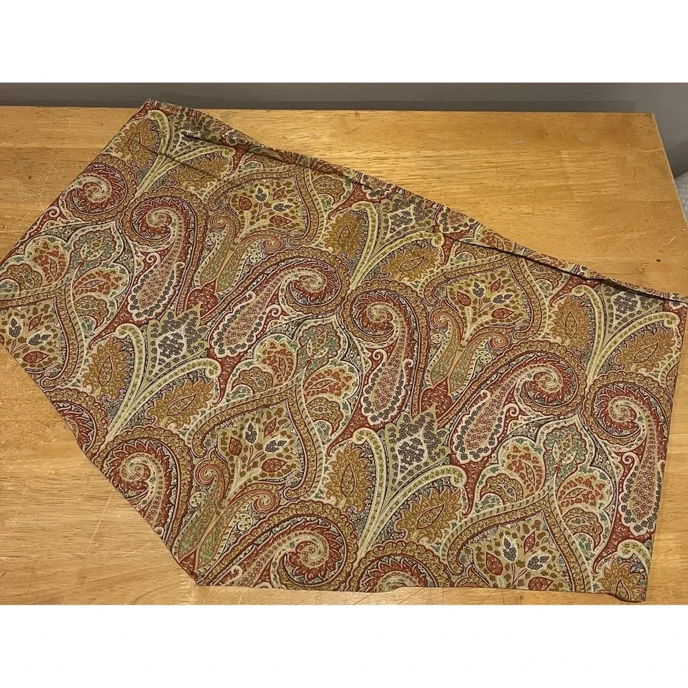 Waverly Home‎ Classics Swept Away Valance Pointed Yellow Paisley 50x20