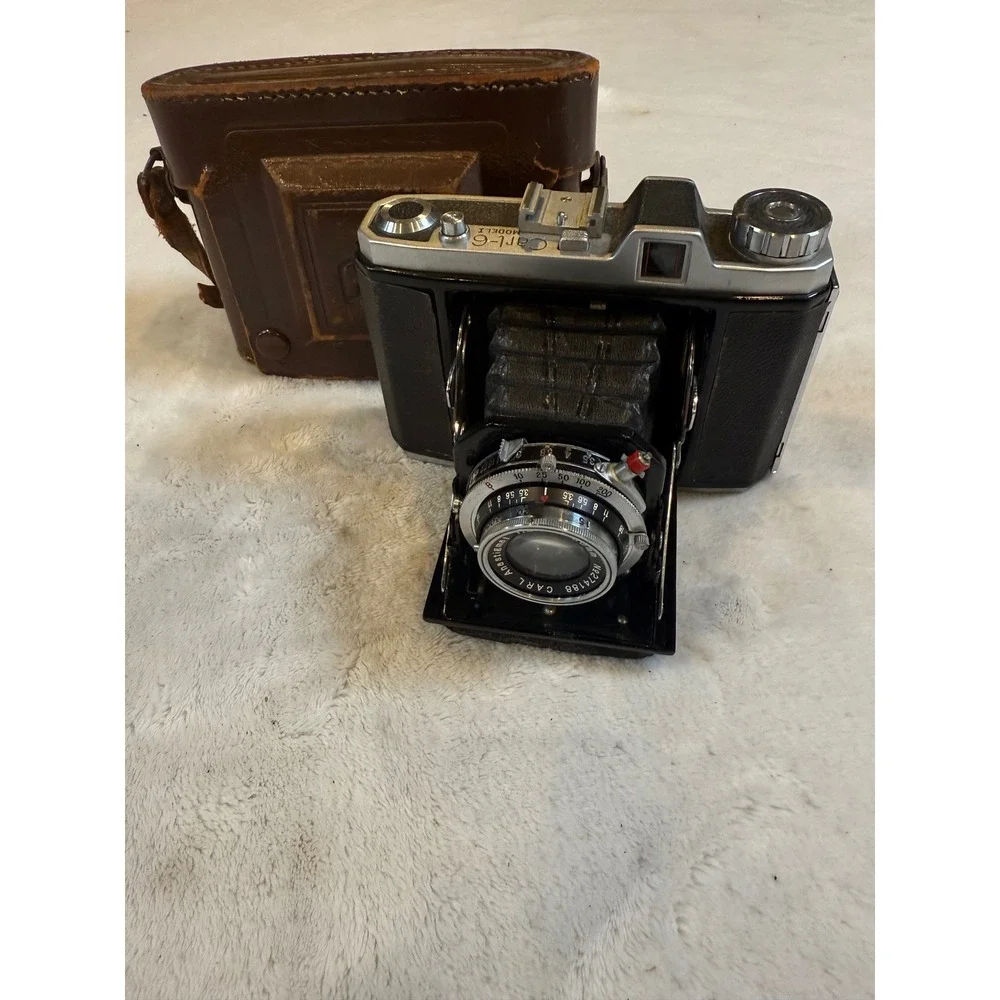 Vintage Carl-6 Model I Folding Camera Carl Anastigmat 1:3.5 80mm Lens with Case