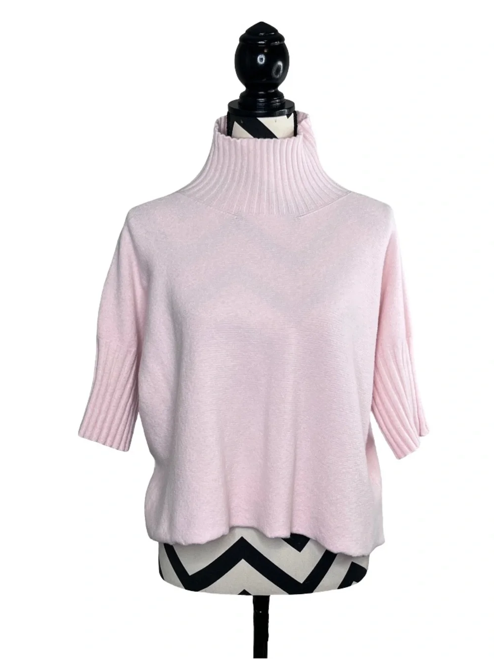 Alexandre Laurent Paris Sz M Light Pink Oversized Short-Sleeve Sweater