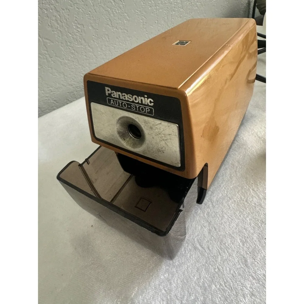 Vintage Panasonic Auto-Stop Electric Pencil Sharpener Model KP-77N Made In Japan