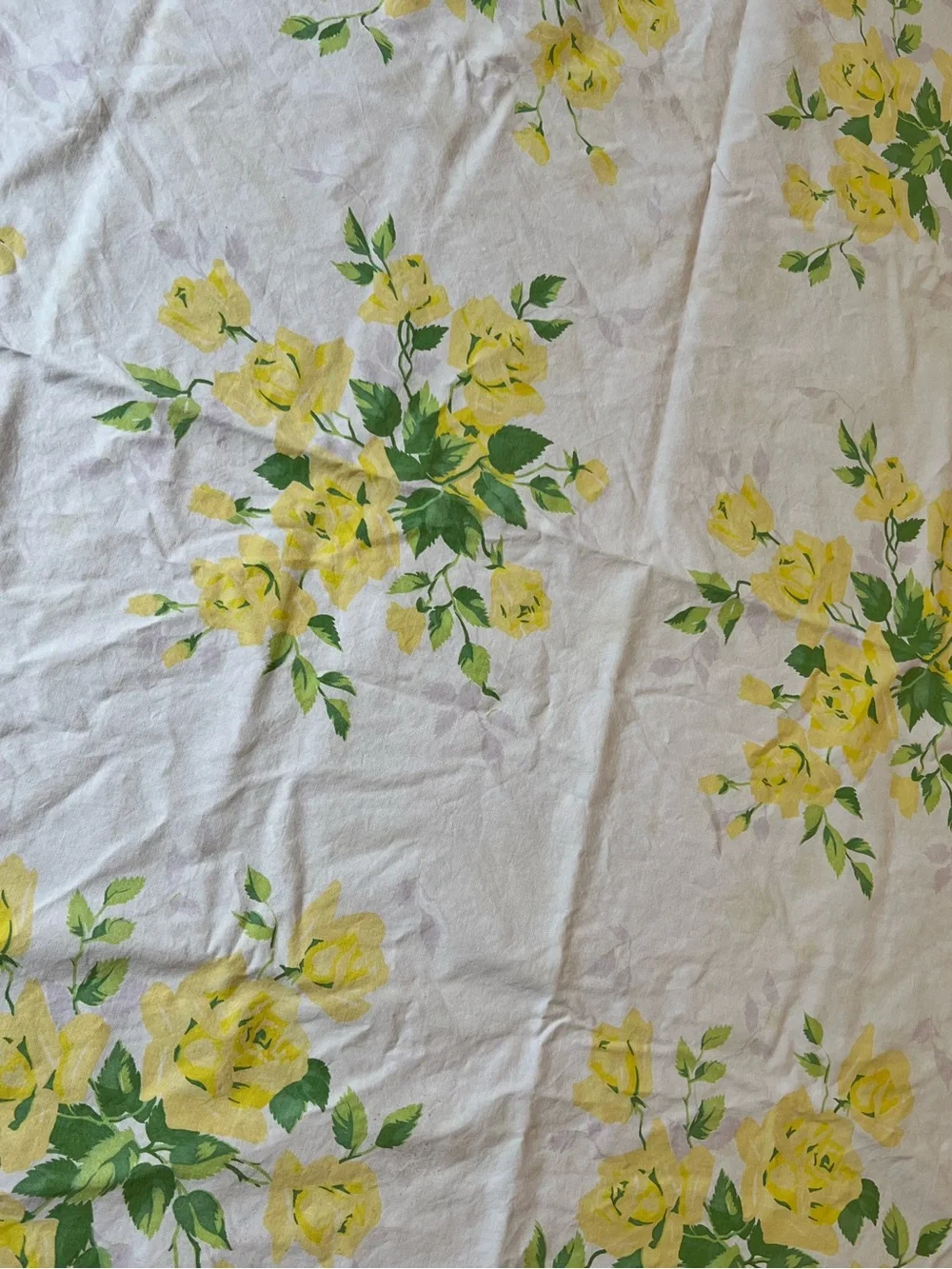 vintage tablecloth vintage yellow