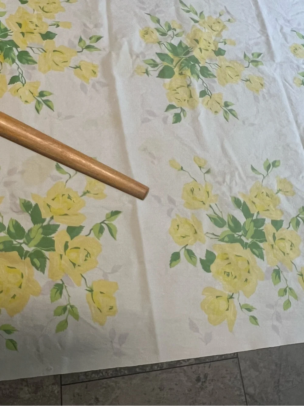 vintage tablecloth vintage yellow
