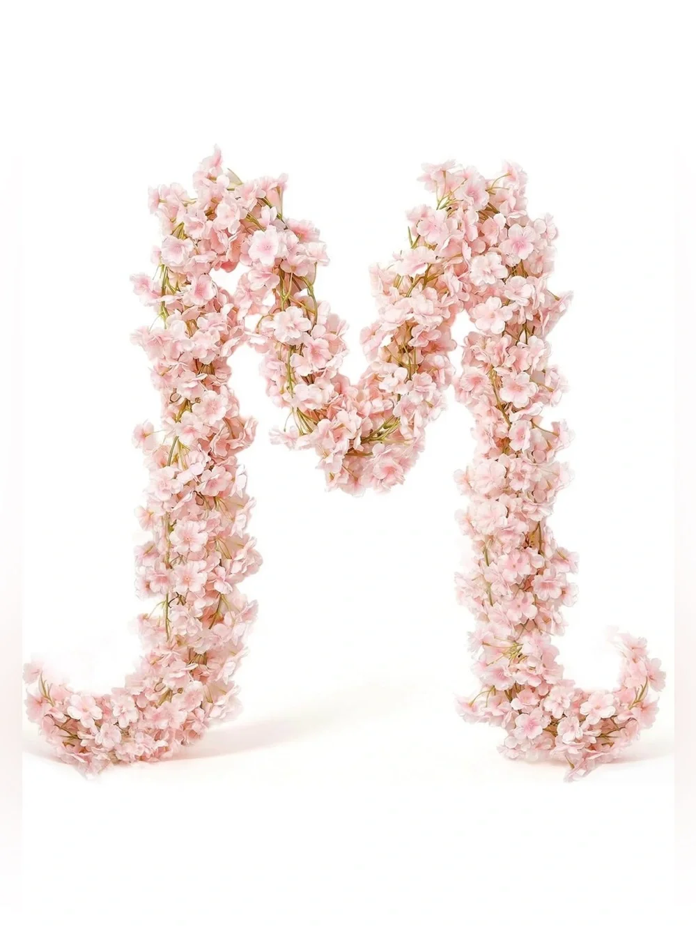 NIB Cherry Blossom Garland 10 Pcs & 59 ft, Faux Silk Hanging Sakura Vines,Pink