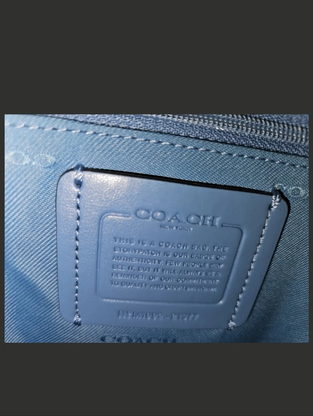 Coach Scout Hobo Bag in Steel Blue Pebbled Leather | Gold Hardware + Charm