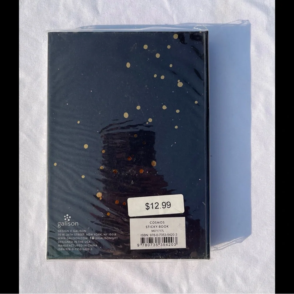 Various Sticky Notes w/ Cosmos Gold Foil Accented Book/Holder