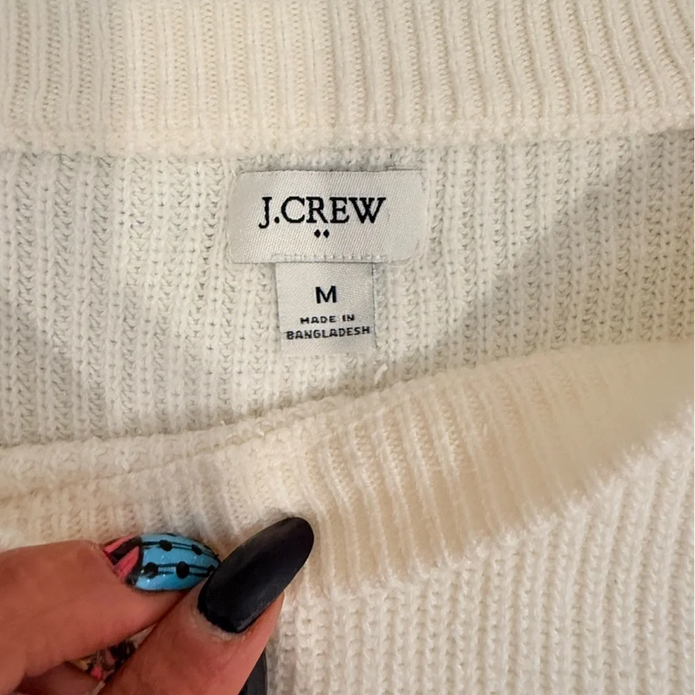 🔥J. Crew White Button-Detail Women's Sweater🔥