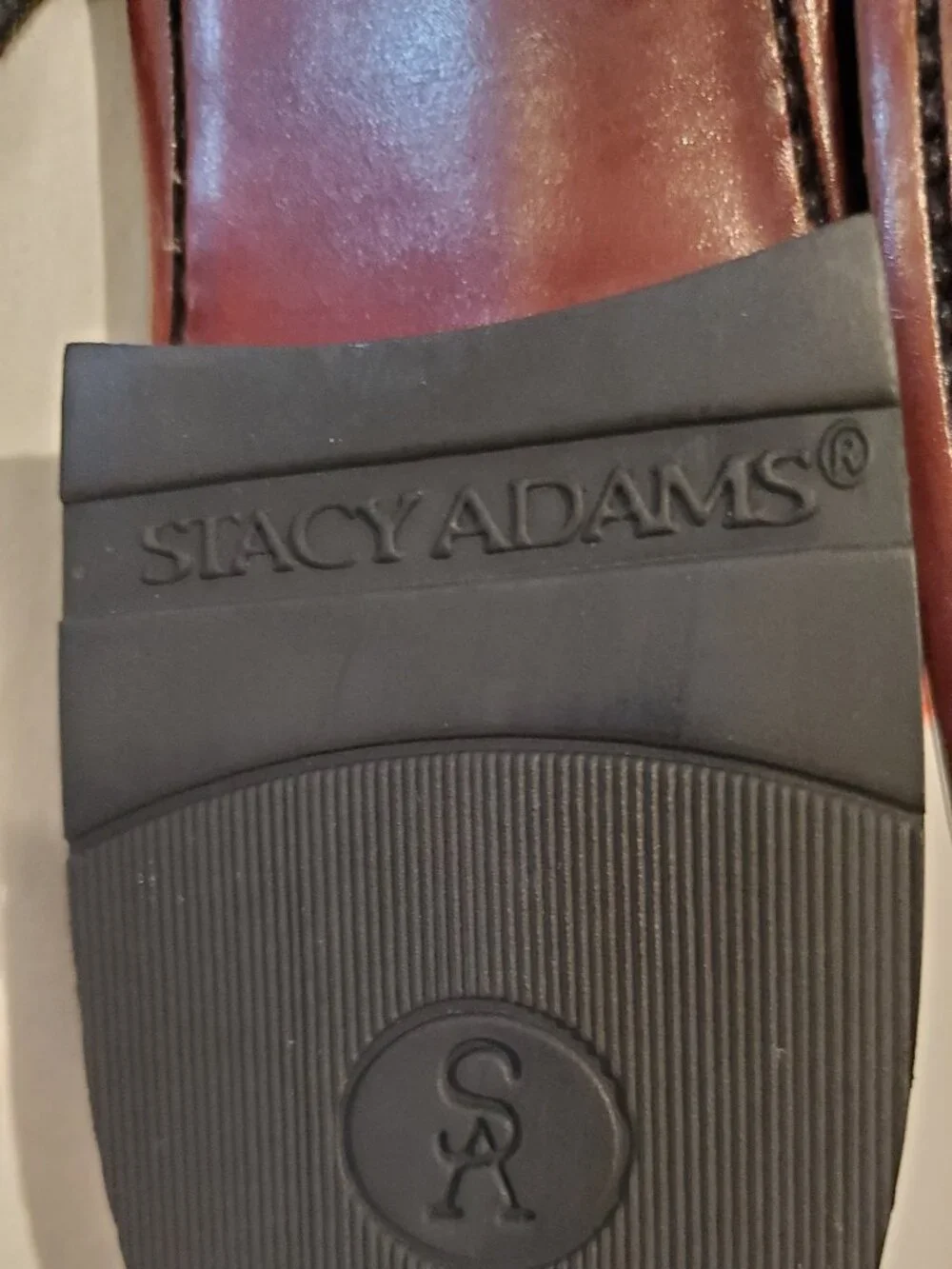 STACY ADAMS SZ 11D Men's Madison Cap Toe Kidskin Leather Dress Boot Black