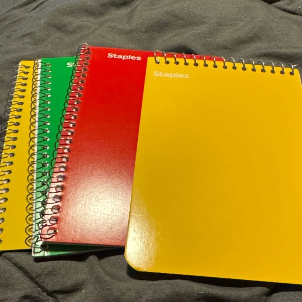 ★ Staples Mini Spiral Notebook Set of 8 Assorted Colors School Office