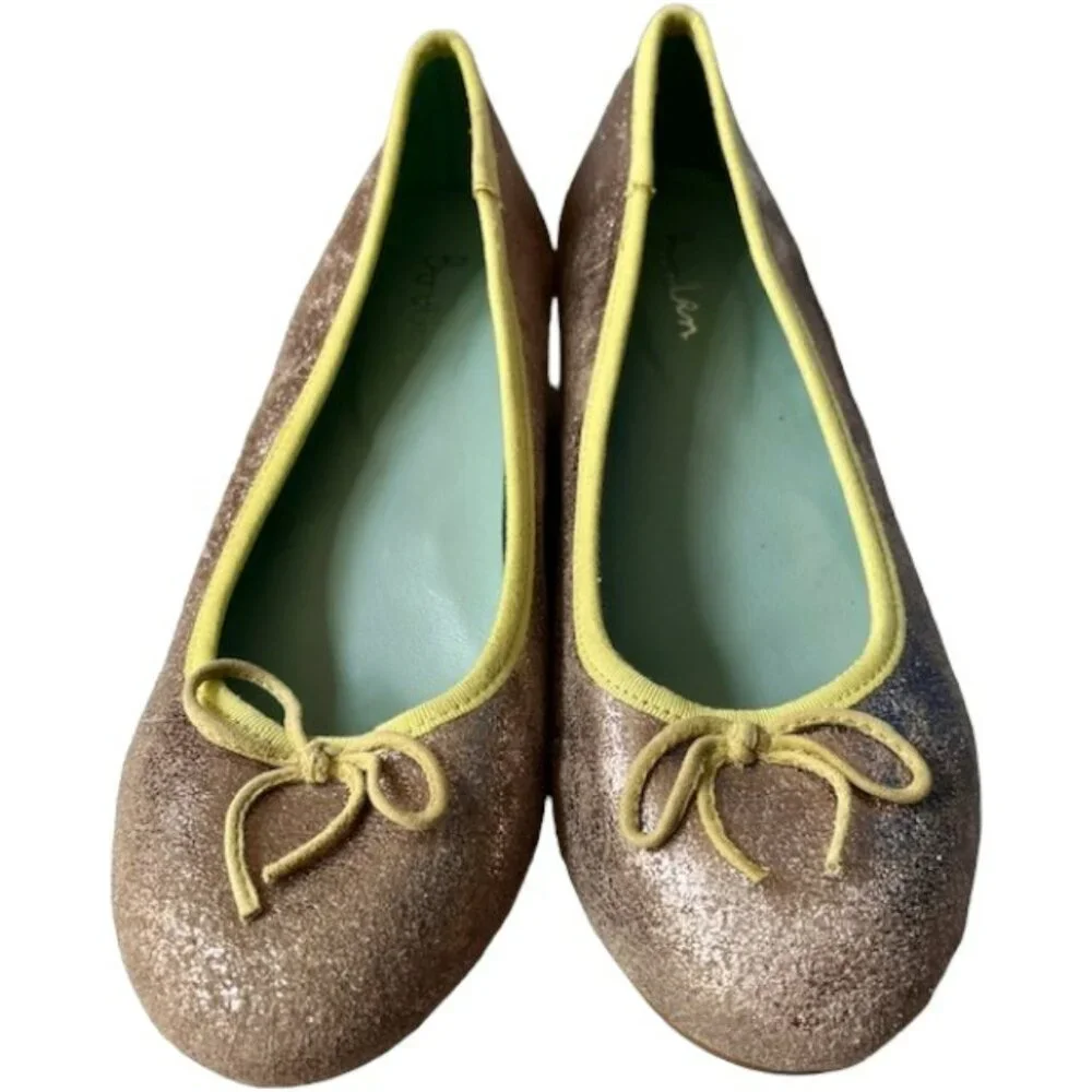 Boden gold leather