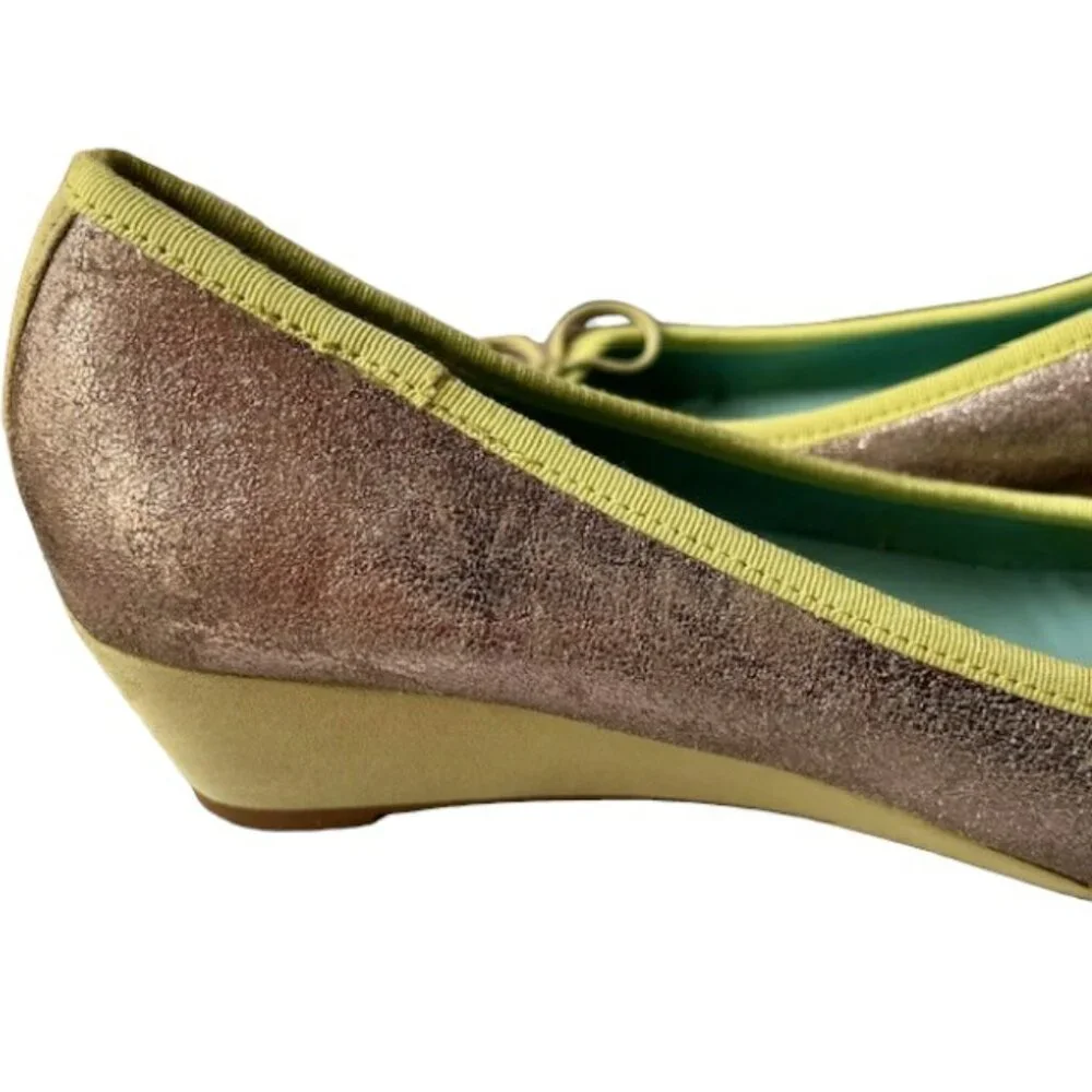 Boden gold leather