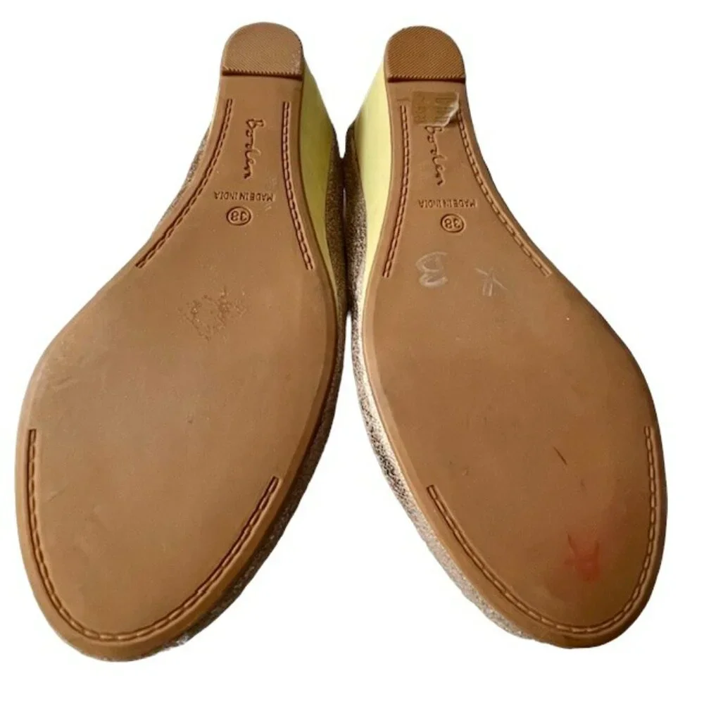 Boden gold leather