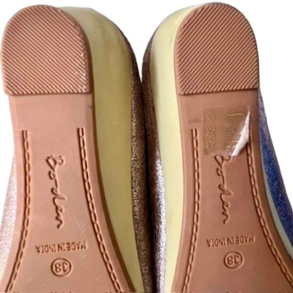 Boden gold leather