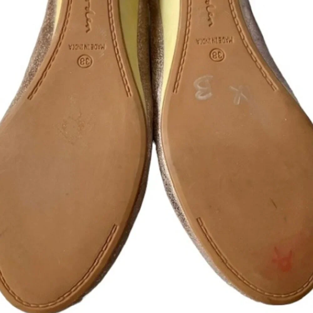 Boden gold leather