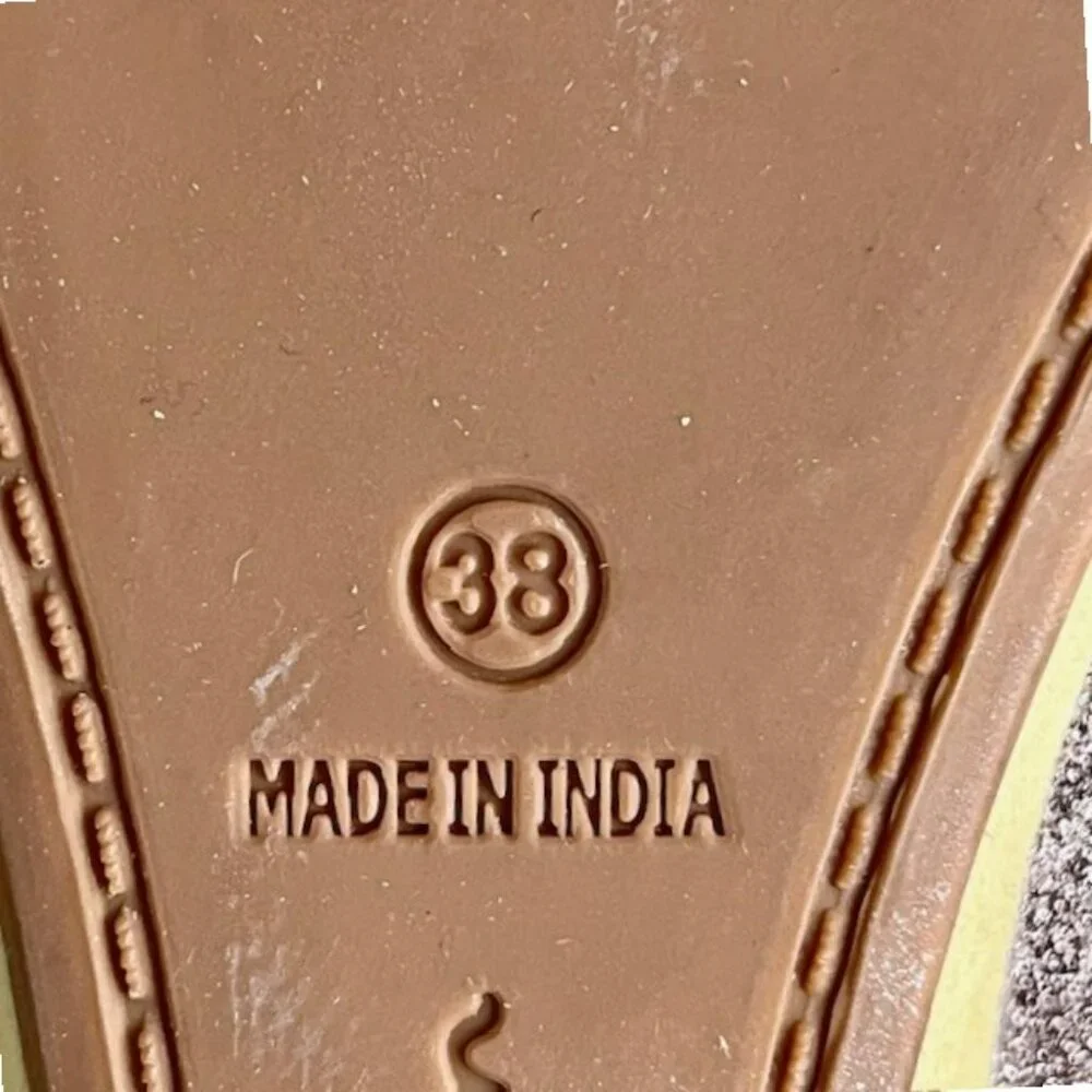 Boden gold leather