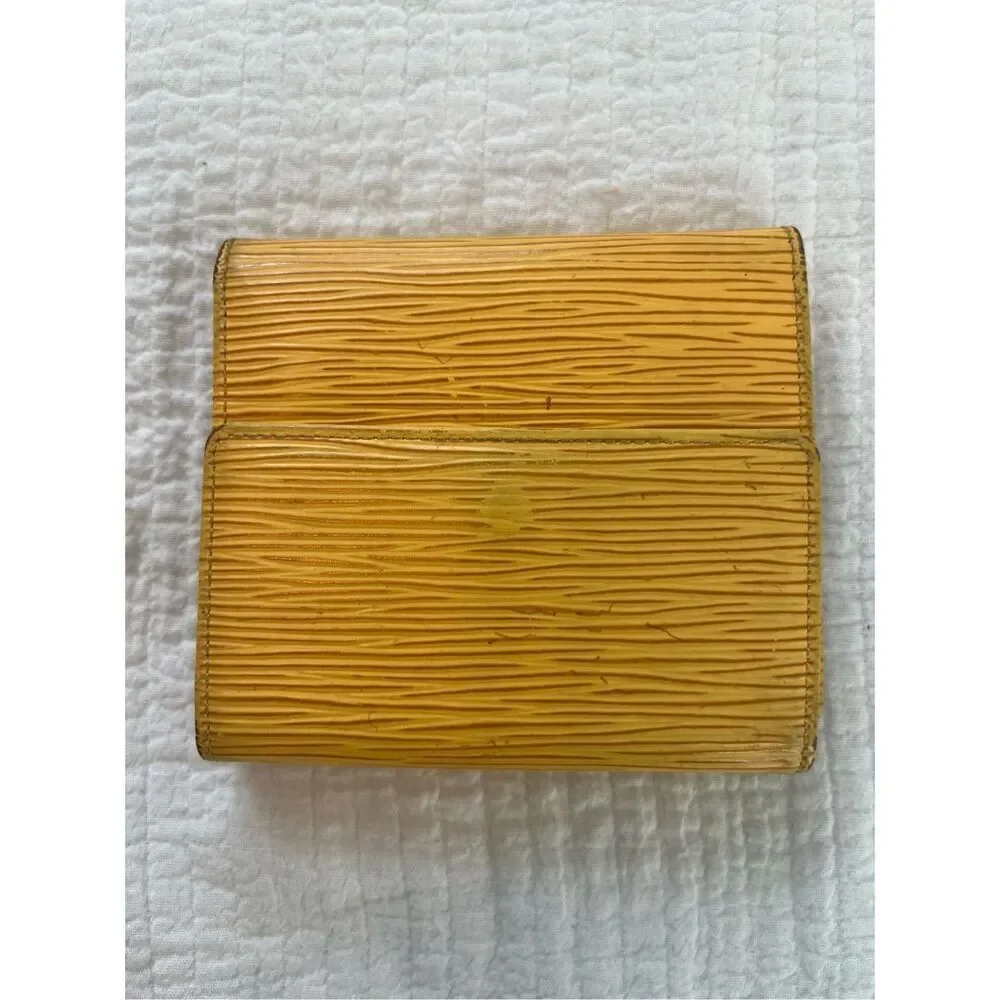 LOUIS VUITTON Epi Portefeuille Elise Wallet Yellow LV Authentic