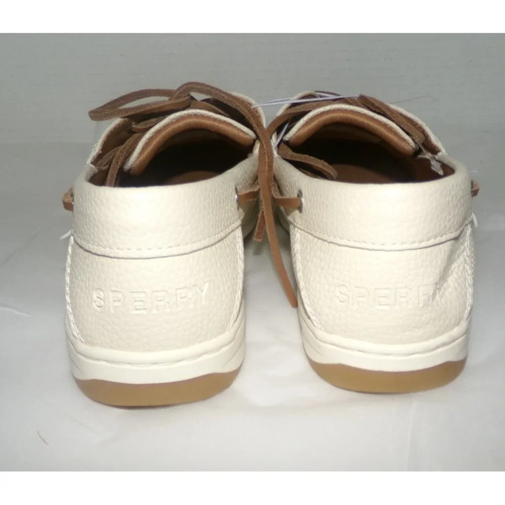 Sperry Women's Whale fish Boat Shoes~Sz 8.5~Ivory‎ / Tan~