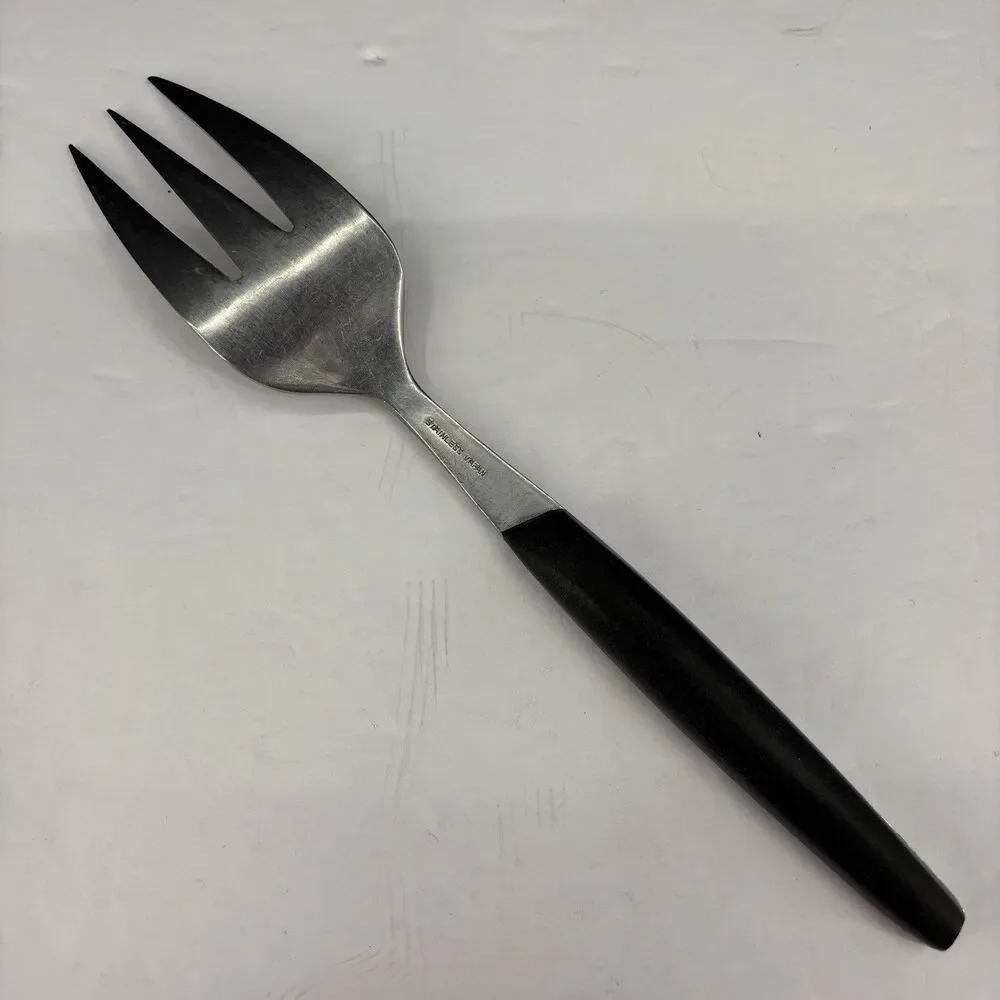 Vintage Mar-Crest Ebony Elegance (Stainless) Atomic Starburst Japan Serving Fork