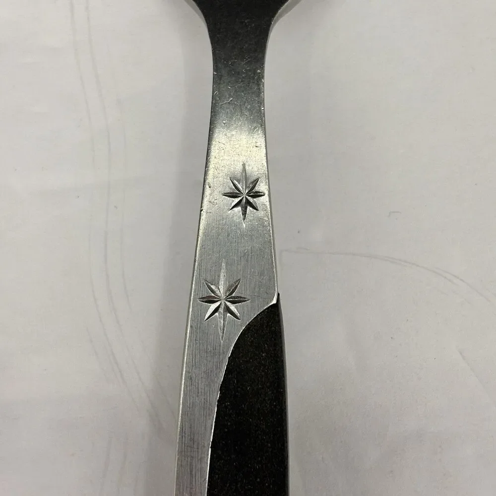 Vintage Mar-Crest Ebony Elegance (Stainless) Atomic Starburst Japan Serving Fork