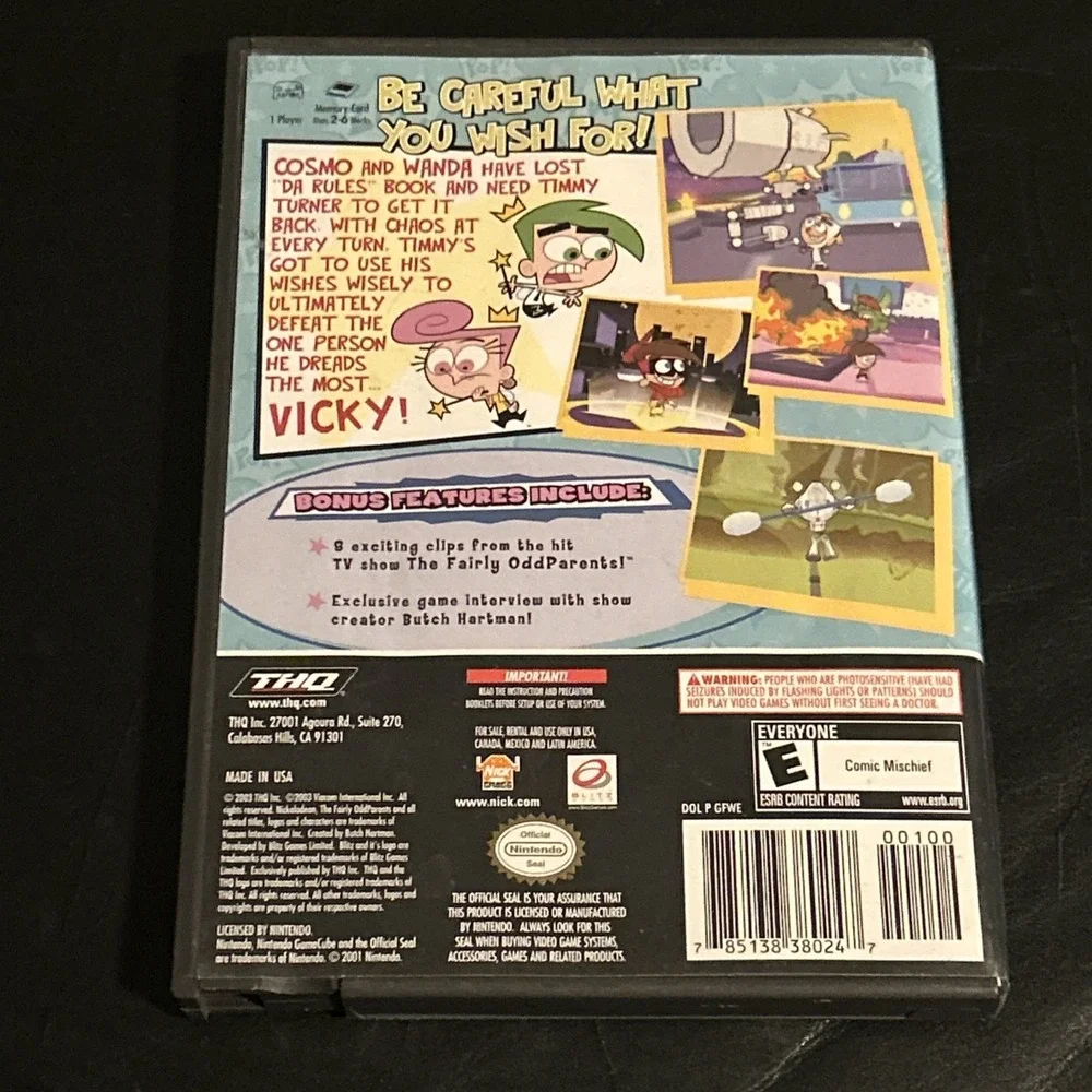 Fairly OddParents: Breakin' Da Rules (Nintendo GameCube, 2003) CIB Complete‎