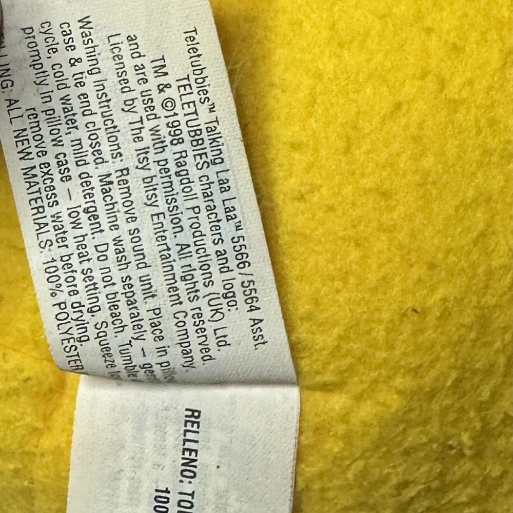 Teletubbies Talking Laa Laa Tinky Winky Lot Of 3 Yellow Purple Vintage 1998‎