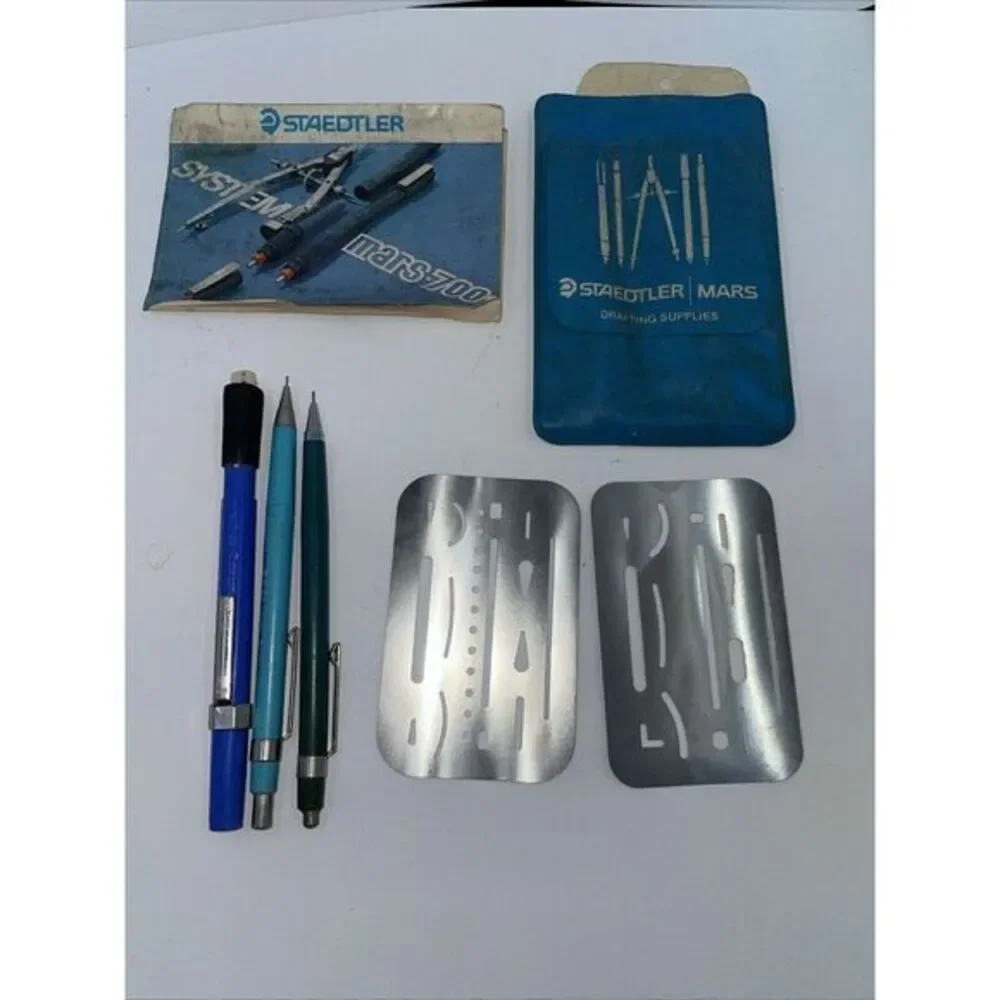 Staedtler 2 Drafting Mechanical Pencils 1 Eraser 2 Erasing Shields, Mars‎ Manual