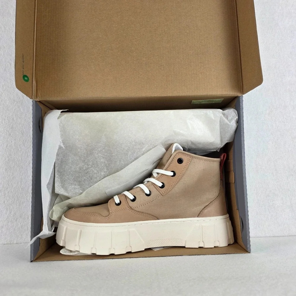 Palladium Pallatower Hi Women's Platform Boots Size 10‎ Nude Dust New in Box