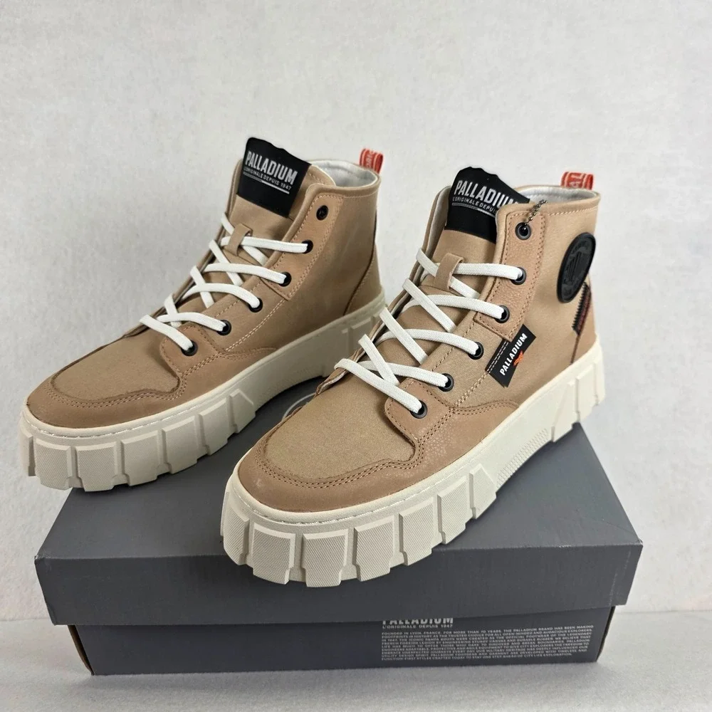 Palladium Pallatower Hi Women's Platform Boots Size 10‎ Nude Dust New in Box