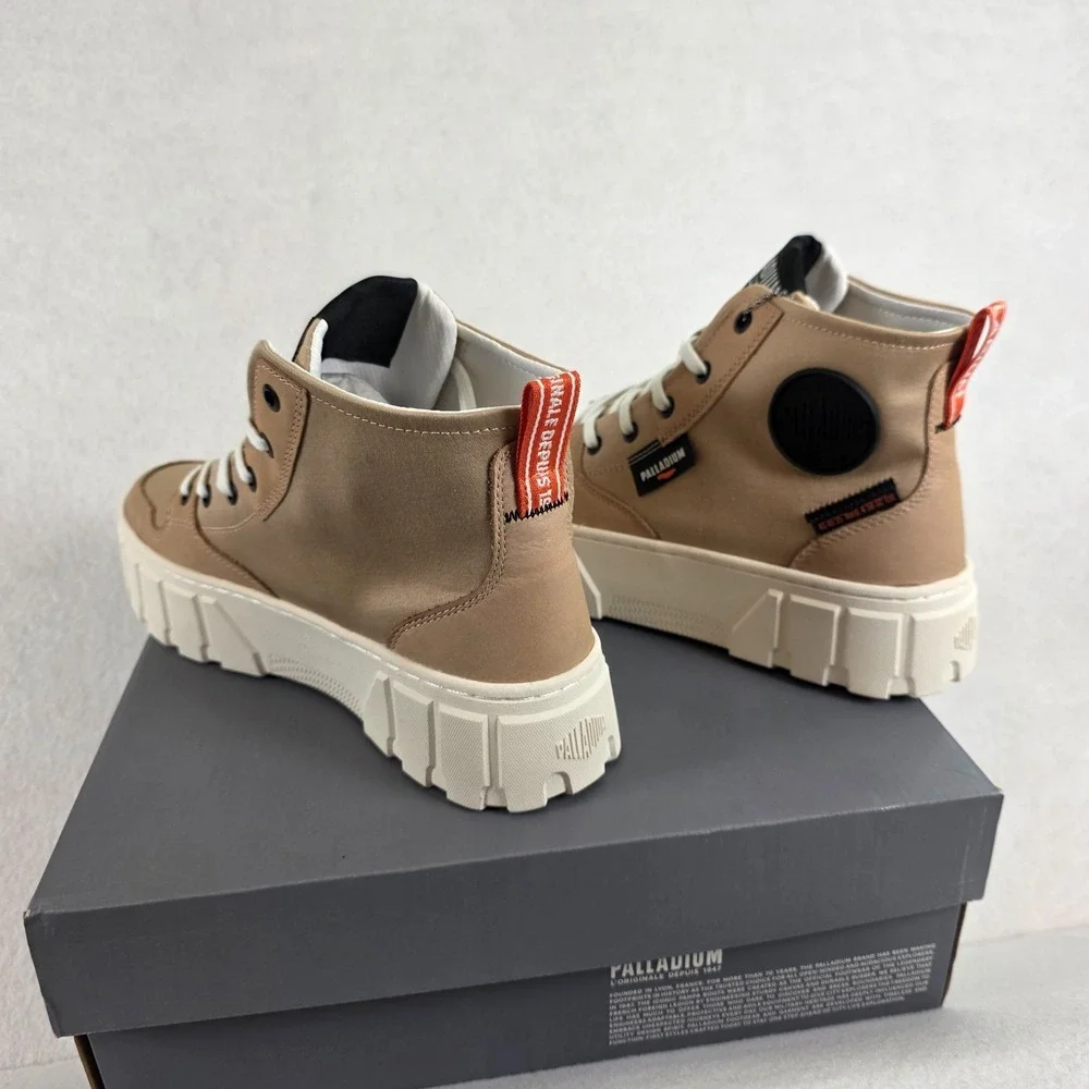 Palladium Pallatower Hi Women's Platform Boots Size 10‎ Nude Dust New in Box