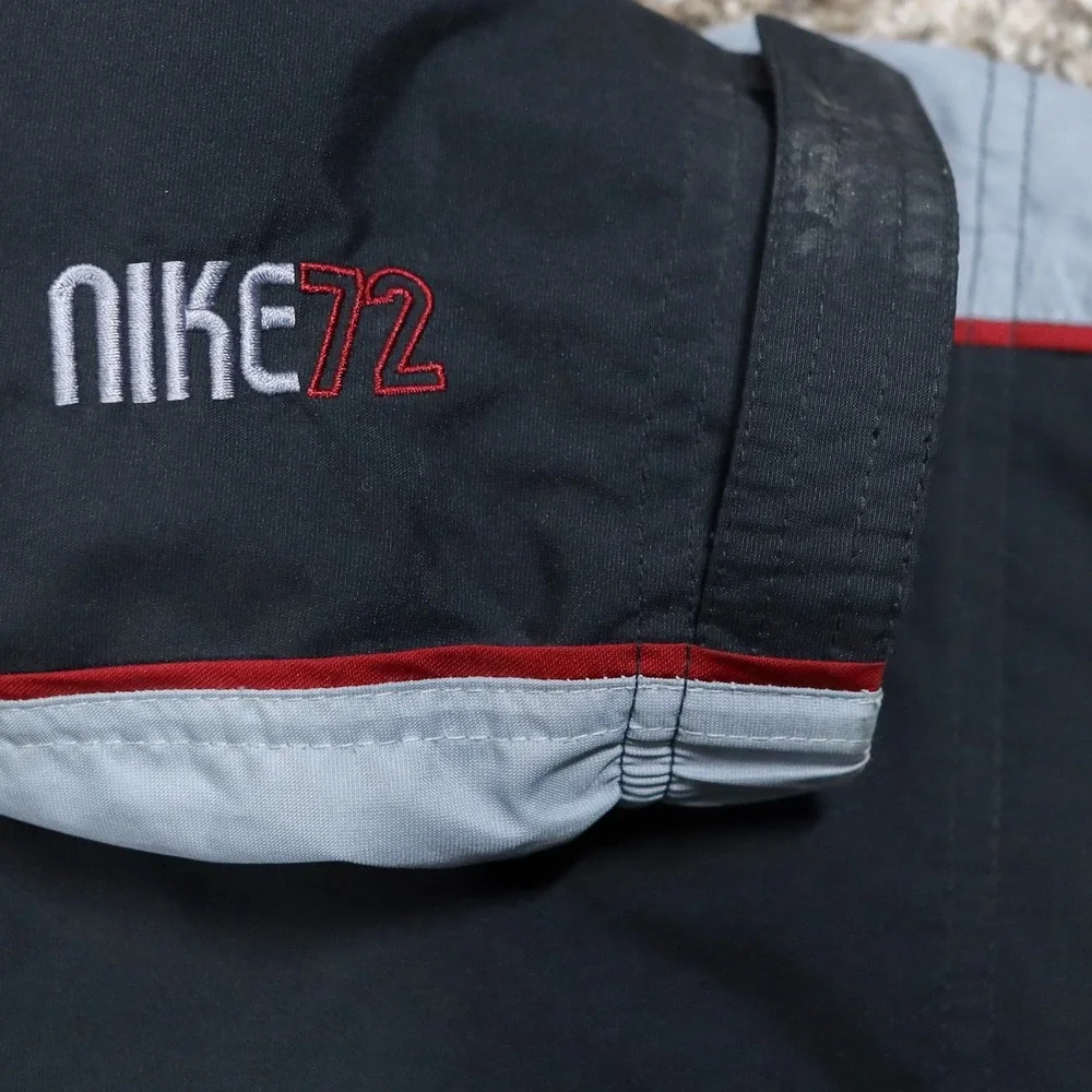 Vintage Nike 72 Track Jacket Mens Small‎ Black Full Zip Windbreaker Warm Up Y2K