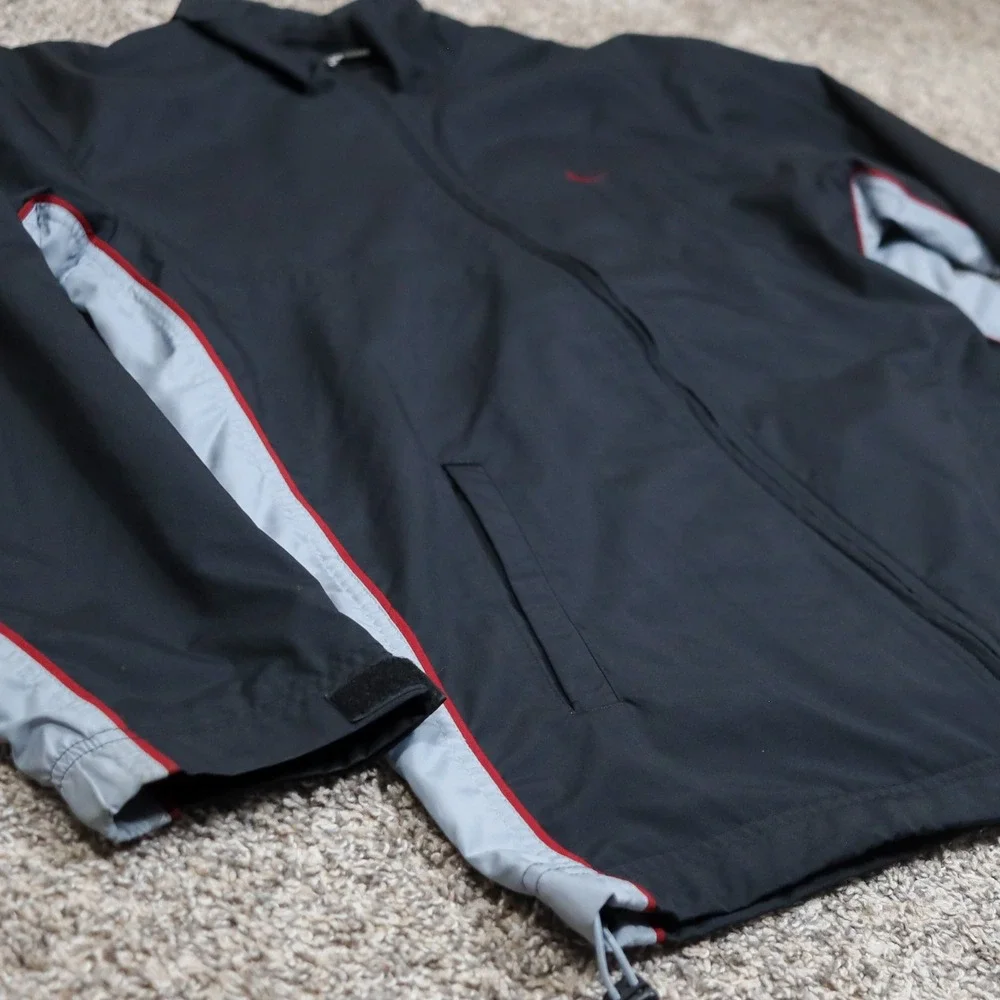 Vintage Nike 72 Track Jacket Mens Small‎ Black Full Zip Windbreaker Warm Up Y2K