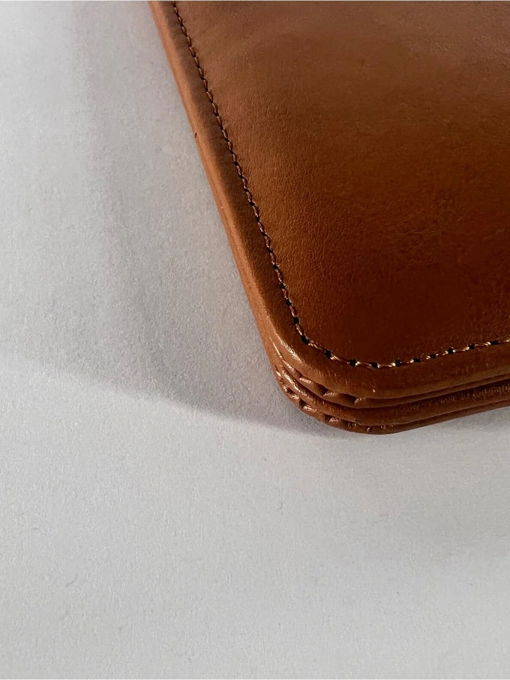 Leather Portfolio Folder in Cognac Brown