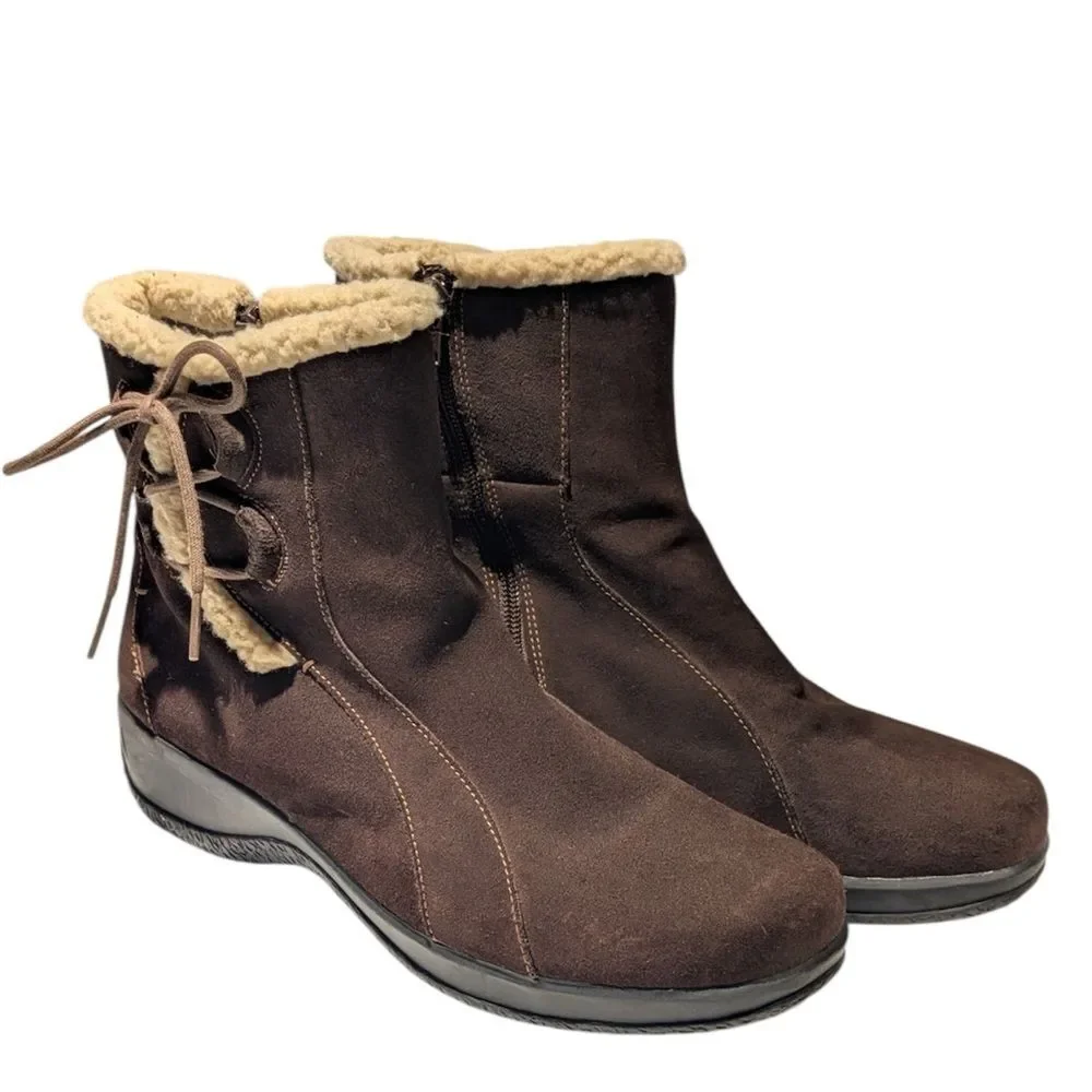 Clarks Angie Madi Brown Suede Ankle Boots - Size 9