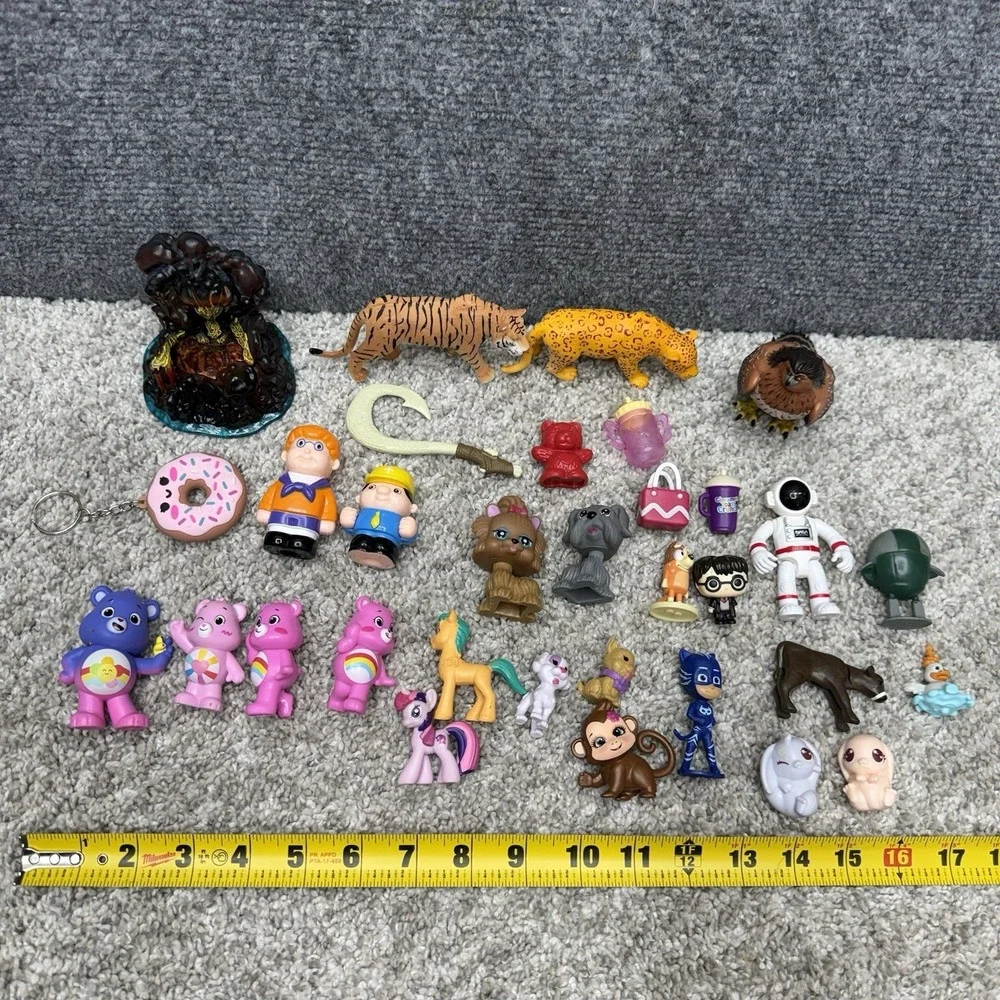 Huge lot toys figures Care Bears rabbits dogs animals and more AS IS