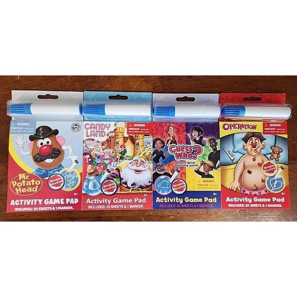 Lot of 4 Operation, Guess Who?, Candyland & Mr Potato Head Great For Travel Bag