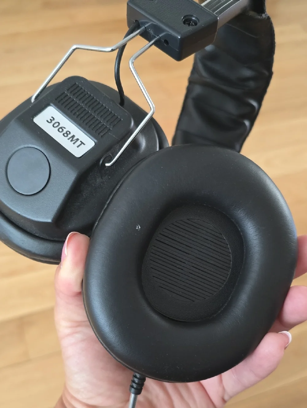 Black Over-Ear Headphones with Boom Microphone