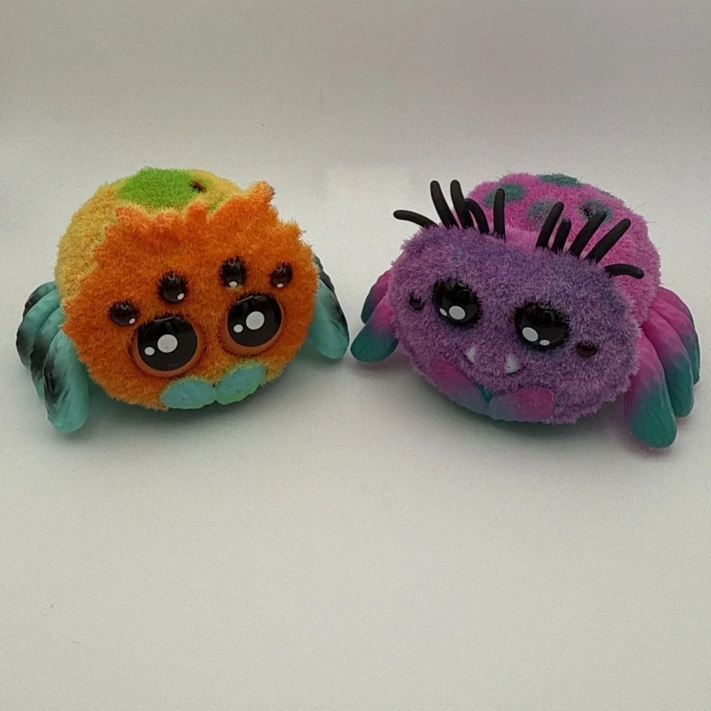 Yellies Flufferpuff & Toofy Spooder Jumping Spider Sound Activated Motion WORKS