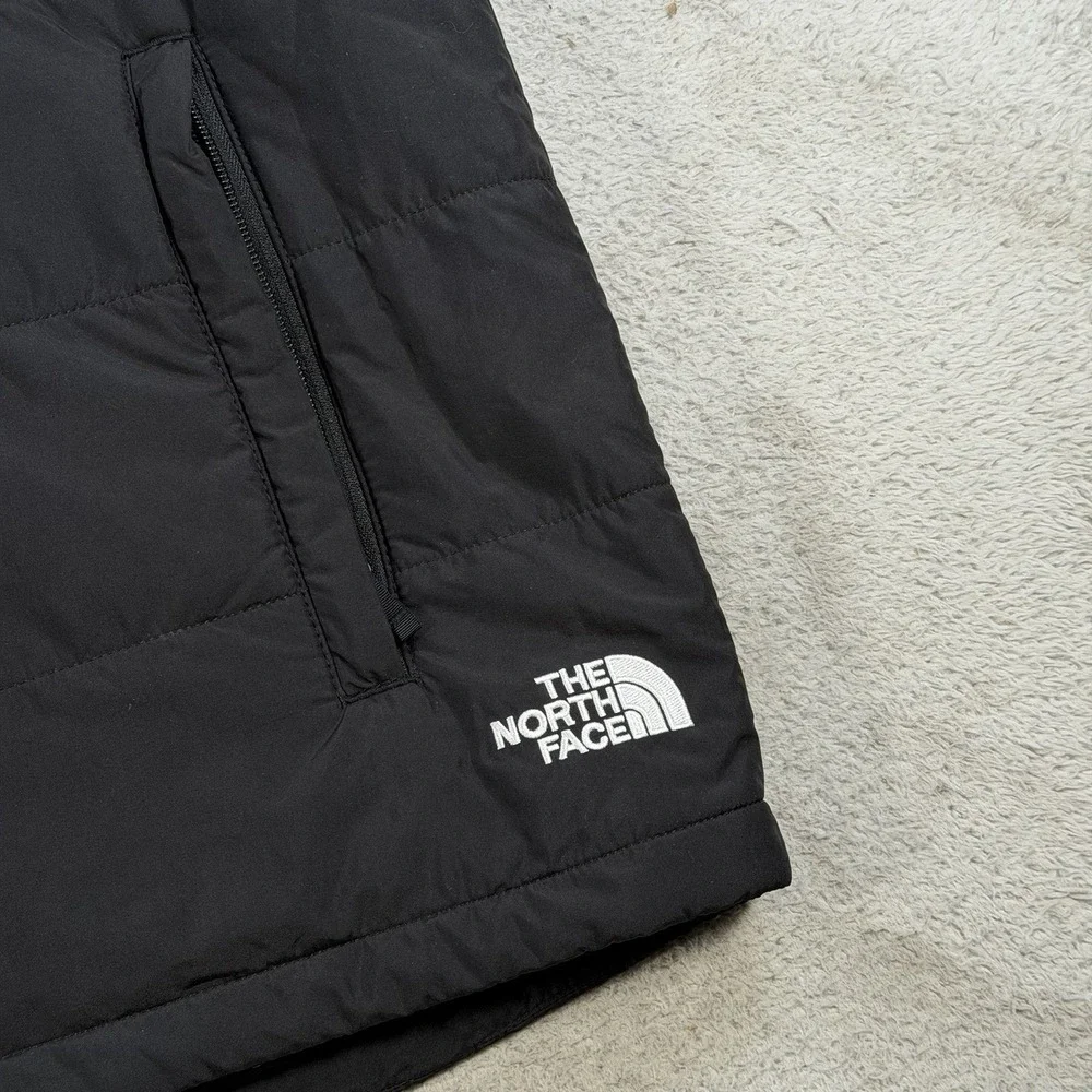 The North Face Vest Mens Large Black Puffer Insulated Lined Quilted Zip Pocket