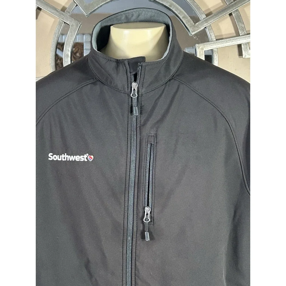 Southwest Airlines Jacket Mens 2XL Black Zip Up Employee Uniform Workwear Bomber