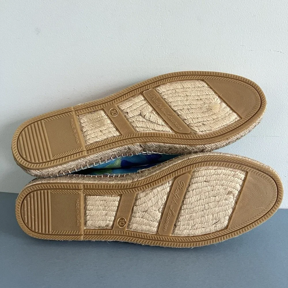 Ralph Lauren Purple Label Bosworth Espadrilles Linen Tropical Floral Mens Shoes