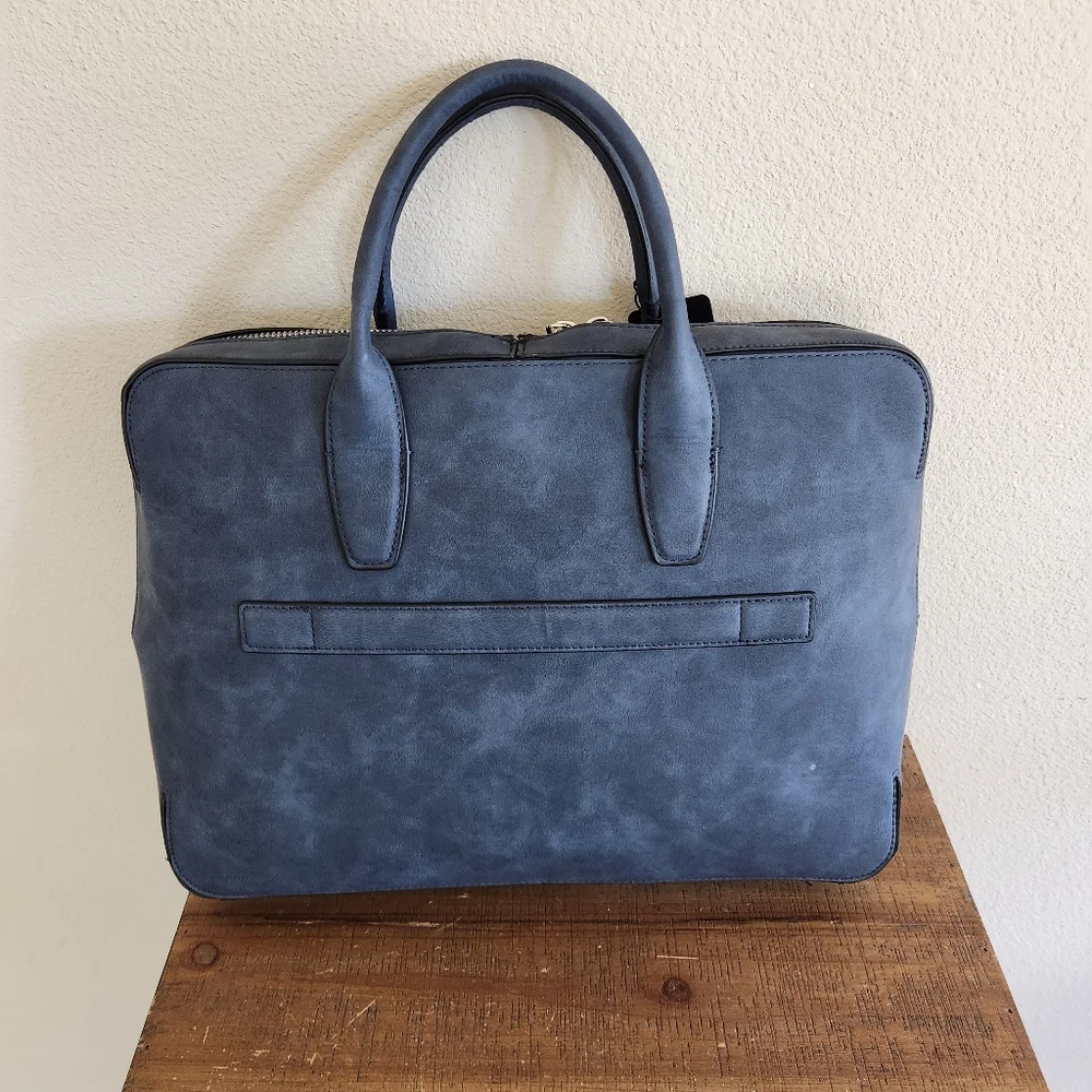 Alfani Blue Suede Messenger Bag NWT