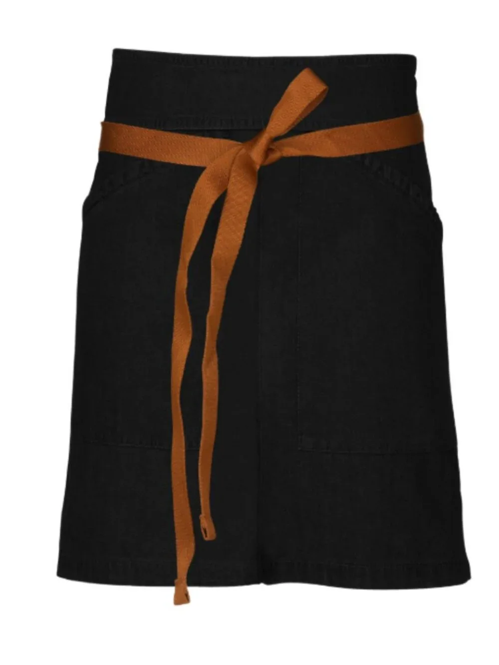 Chef Works Half Apron Black Denim Berkley Urban Collection 100% Cotton Pockets.