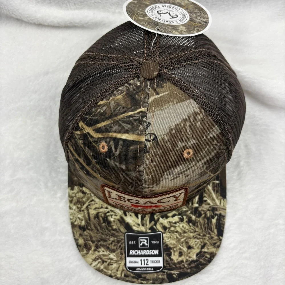 Richardson 112 Trucker Hat Legacy Truck Sales Realtree Camo Snapback Brown NEW