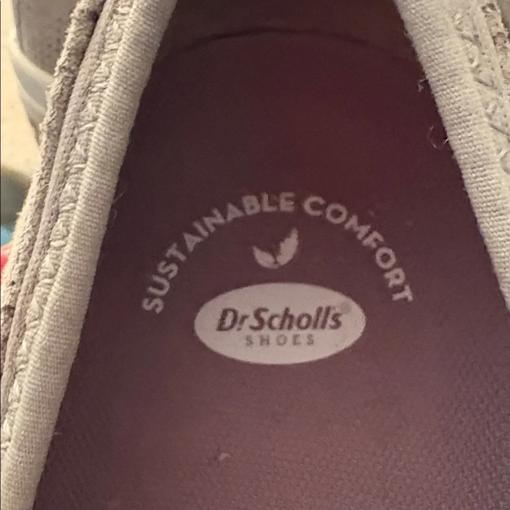 Dr Scholl’s Sneakers Slip ons 8.5 EUC GRAY WHITE