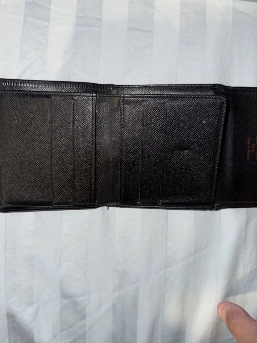 Louis Vuitton Epi Leather Black Bifold Wallet Small Snap Closure