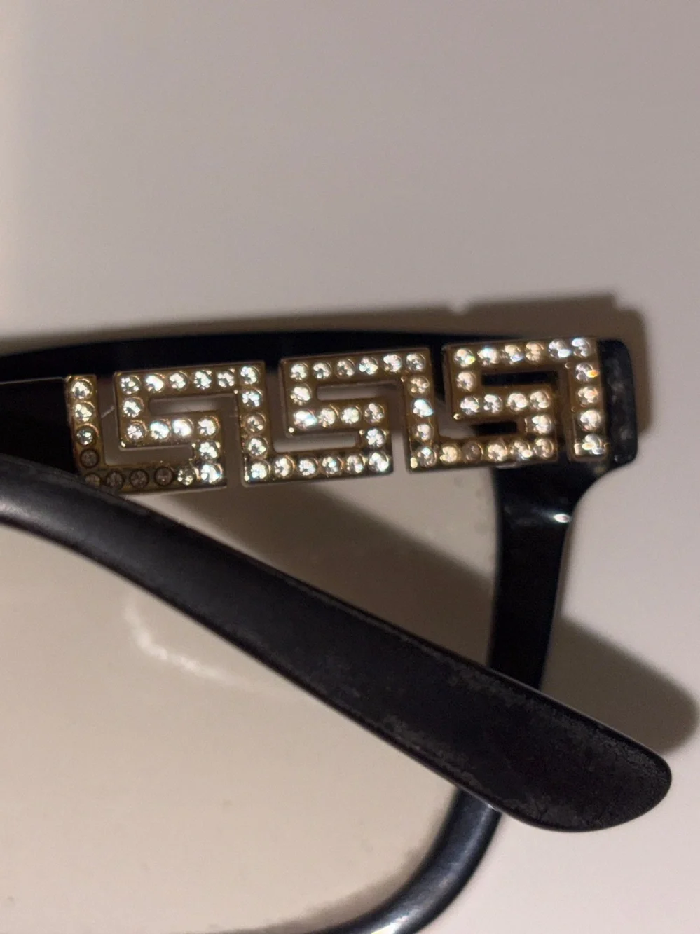 Pre-loved Versace Black and Gold Women’s Frames