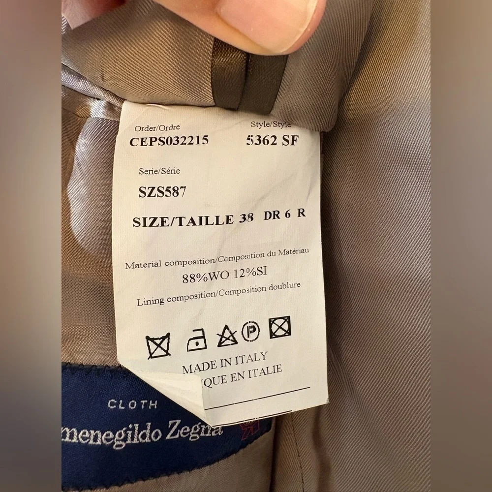 $995 ERMENEGILDO ZEGNA SAKS FIFTH AVENUE Jacket Blazer Sz 38 Sports Coat