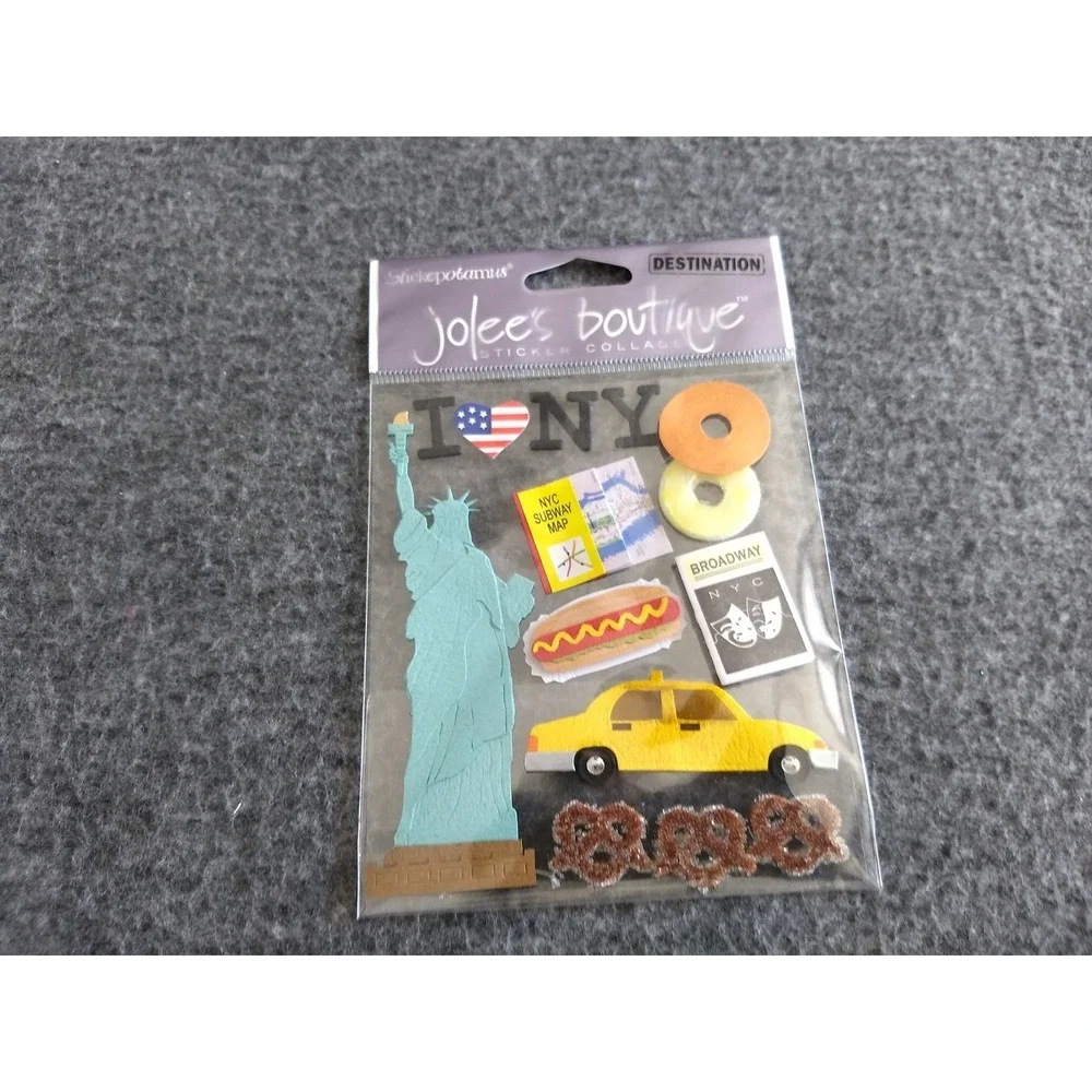 Jolee's Boutique & Sandylion Travel Stickers Scrapbooking Boston DC NY Lot/7 NEW