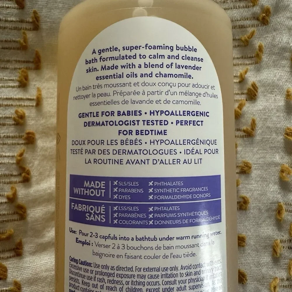 The Honest Company Bubble Bath Lavender Truly Calming Tear Free 12 ounce