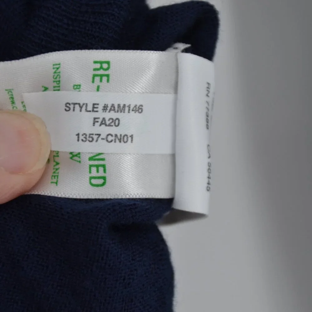 J. Crew Margot Crewneck Sweater Wool Size S Navy Blue