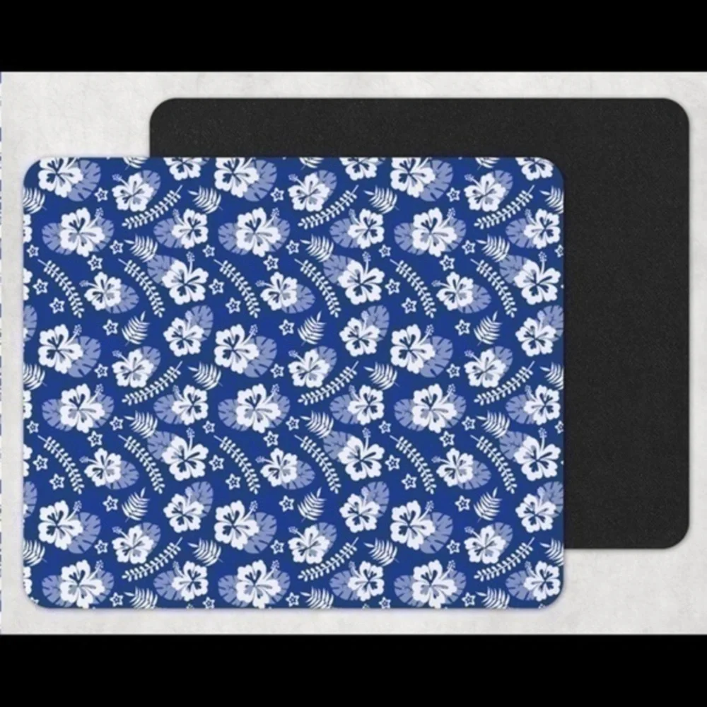 Dark Blue Aloha Mouse Pad